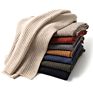 Direct Design Wholesales Top Grade Cashmere Ribbed Business Elegant Men Scarf Cashmere