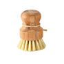 Direct Kitchen Cleaning Brush Bamboo Short Handle round Dish Brush Exquisite Gift