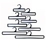 Direct Supermarket Commonly Used Square Towel Hanger Black Plastic Scarf Hanger