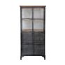 Directly Sell Antique Iron Glass Door Cabinet Display Storage Iron Cabinet for Living Room