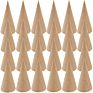 Disposable Wooden Cone, Suitable for Room Display of Rings, Earrings, Jewelry and Diy Crafts