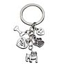 Dog Bone Dog Paw Alloy Key Chain for Women Girl Bag Keychain Charm Pendant Jewelry Accessories Gift for Dog Lover