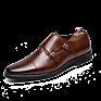 Double Monk Strap Slip on Loafer Leather Oxford Plain Toe Classic Casual Comfortable Men Dress Shoes