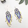 Dream Catcher Bead Earrings Dangle for Women"Japan Seed Bead" Girls Hypoallergenic Beaded Native American