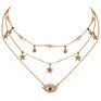 Drop Shipping Gold Plated Evil Eye Star Rhinestone Layered Choker Necklace Collar Gargantilla