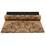 Dropshipping Travel anti Slip Patterned Foldable 1Mm Organic Eco-Friendly Natural Rubber Cork Yoga Mat