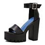 Dropshipping White Sandal Shoes for Women High Thick Heels Sandals Platform Casual