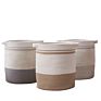 Durable Soft Customized round Foldable Storage Cotton Rope Laundry Basket