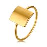 Dylam No Moq Simple Rings for Women Jewelry Unique Gold Plating Rectangle Shape Stainless Steel Ring