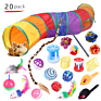 Eco-Friendly Cat Toy Tunnel Interactive Colorful Cat Toy Set Foldable Tunnel Pet Cat Toy