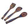 Eco-Friendly Durable Natural 3Pieces Pakkawood Olive Wood Oak Kitchen Utensils Cooking Accessories Set