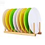 Eco-Friendly Kitchen Bamboo Dish Drying Rack with 8 Slots Plate