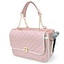 Eco-Friendly Luxury Quilted Pu Leather Foldable Travel Airline Approved Dog Pet Cages Carriers Tote Bag