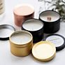 Eco Friendly 1Oz 2Oz 4 Oz 8Oz Black Aluminium Metal Containers Candle Tins Cans round for Candle Making Cosmetic Cream Spices