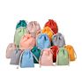 Eco Friendly Printed Gift Cloth Colorful Canvas Cotton Double String Handbag Shoe Dust Drawstring Pouch Bag