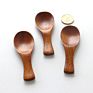 Eco Friendly Wood Mini Short Handle Wooden Spoon Salt Sugar Spices Tea Measuring Wooden Scoop