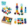 Educational Juguetes Children Gift Rainbow Stone Set Creative Montessori Wooden Balancing Building Blocks Stacking Toys for Kids