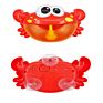 Electric Bubble Crab Machine with Music Baby Bath Bubble Toy Bubble Blower