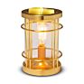 Electronic Aroma Gloden Metal Line and Transparent Glass Wax Spa Warmer