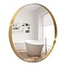 Elegant Contemporary Decorative 60Cm Diameter round Wall Hanging Mirror with Hooks