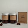 Elegant Tinted Scented Candles in a Brown Glass Jar with Lid