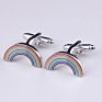 Enamel Cartoon Rainbow Cufflinks