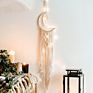 European Style Handmade Boho Home Decoration Cotton Tassel Moon Shape Macrame Wall Hanging Dream Catcher