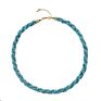 European Twist Chain Pendant Necklace 3 Rows Naturally Stay Twisted 3Mm Turquoise Twist Necklace