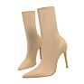 Evkoodance Beautiful Women Wedding Party Shoes High Heel Boots with Tan Black Green Color