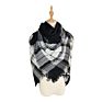 Fall Thick Tartan Scarf Oversized Blanket Soft Warm Shawl Classic Plaid for Women