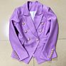 Fancy Purple Formal Office Designers Stylish High Street Ladies Button Women's Suit Coats