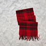 Fashionable Classic Long Soft Warm Women Neck Red Checked Tassel Wool Plaid Scarves For