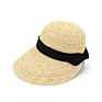 Fashionable Floppy Girl Beach Sun Hats Women Men Solid Dome Outdoor Ladies Hats Raffia Straw Black Ribbon Visor Cap