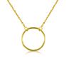 Fashionable Simple Jewelry round Open Circle Pendant Clavicle Chain Silver Necklace