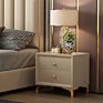 Faux Leather Upholstered Modern Nightstand Bedside Tables for Bedroom