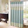 Faux Silk Pieced Striped Modern Microfiber Bath Curtain Mildew Resistant Unusual Shower Curtains for Bathroom