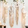 Fengrise Moon Star Hand-Woven Tapestry Macrame Wall Hanging Bohemian Home Decorations Tenture Murale Tissus Psychedelic Tapestry