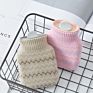 Ff202839-Plush Fabric Soft Silicone Water Bottle Bag Microwave Cute Knitted Cover Cold