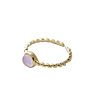 Fine Gold Plated Adjustable Opal Ring 925 Sterling Silver Rainbow Moonstone Ring for Women
