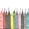 Flat Plaid Cotton Shoelaces Female 2.5 Cm Wide Ribbon Shoe Lace for Boot Sneaker 120 Cm