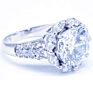 Flower Shape Moissanite Women Ring, Zircon Flower Ring 925 Silver