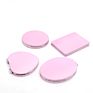 Foldable round Heart Makeup Mirror Monogram Leather Pocket Mirror