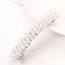 Four Row Diamond Fishing Line Braided One Word Clip Spring Rhinestone Ladies Hairpin