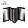 Free-Standing 4 Panels Folding Pet Wooden Gate