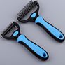 Free Sample Pet Grooming Wide Brush Double Sided Shedding Dematting Undercoat Rake Dog Hair Comb