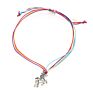 Friendship Woven Bangle Jewelry Rainbow Unicorn Charm Bracelet Love Wish Bracelet with Gift Card