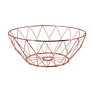 Fruit Basket Creative Geometry Countertop Iron Gold Plated Rose Vegetable Mesh Metal Bowl Kitchen Storage Wire Fruit Basket