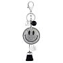 Full Crystal Smiley Face Keychain Rhinestone Face Pearl Tassel Keyring for Kid Lady (Kc243C)