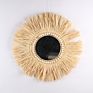 Furniture Mirrors Decor Wall Home Living Room Fish Rattan & Grass Mirror