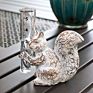 Garden Decorative Tin Works Squirrel Rain Gauge